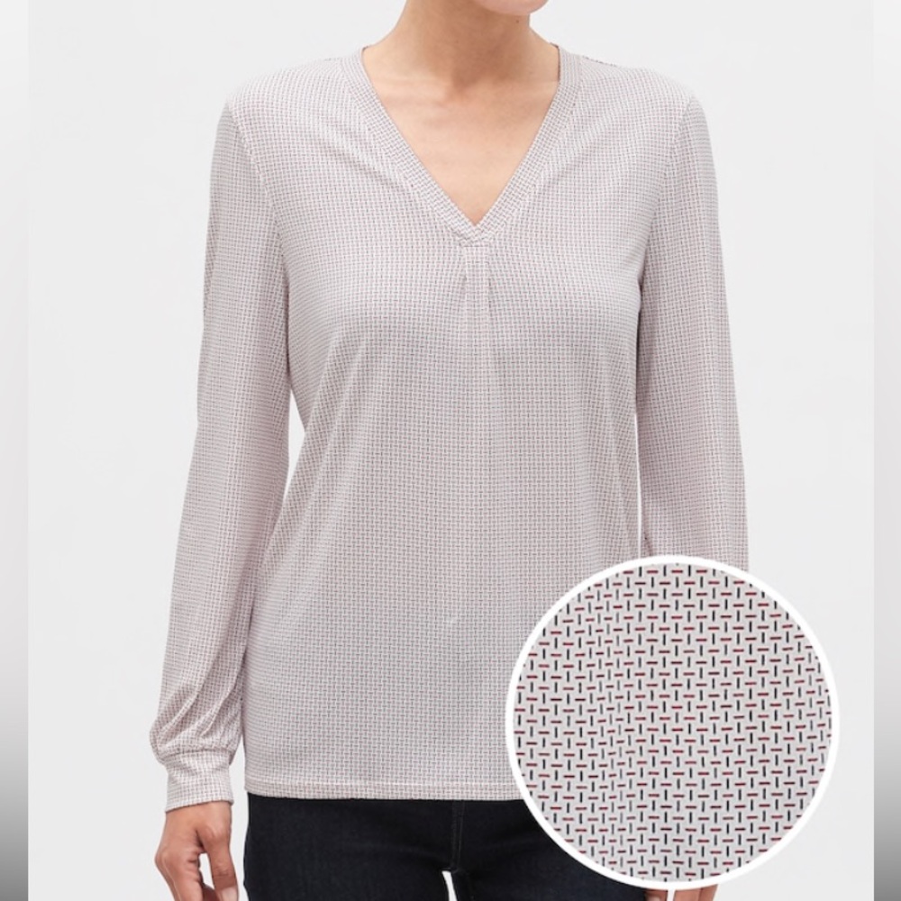 Banana Republic matte jersey v-neck top